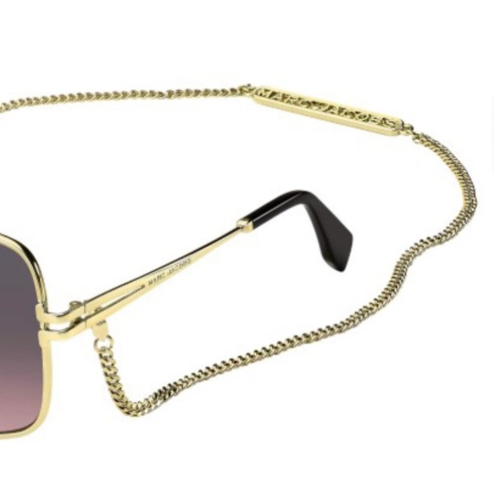 Marc Jacobs Gold Frame Sunglasses with Chain - Picture 2 of 4